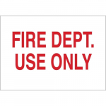 10" x 14" Aluminum Fire Dept Use Only Sign_noscript