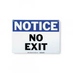 10" x 14" Aluminum Notice No Exit Sign_noscript