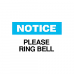10" x 14" Aluminum Notice Please Ring Bell Sign_noscript