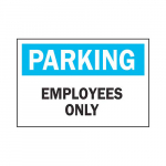 10" x 14" Aluminum Parking Employees Only Sign_noscript