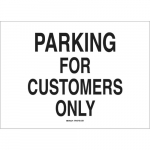 10" x 14" Aluminum Parking for Customers Only Sign_noscript