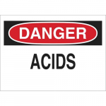 10" x 14" Aluminum Danger Acids Sign_noscript
