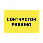 10" x 14" Aluminum Contractor Parking Sign_noscript