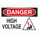 10" x 14" Aluminum Danger High Voltage Sign_noscript