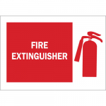 10" x 14" Aluminum Fire Extinguisher Sign_noscript