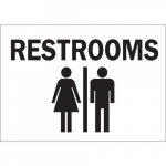 10" x 14" Aluminum Restrooms Sign_noscript