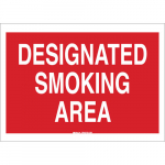 10" x 14" Fiberglass De Signated Smoking Area Sign_noscript