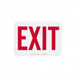 10" x 14" Fiberglass Exit Sign, Red on White_noscript