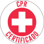 2" Dia. Vinyl CPR Certificado Hard Hat Label_noscript