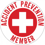 2" Dia. Vinyl Accident Prevention Member Hard Hat Label_noscript
