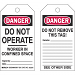 Tag: Danger: Do Not Operate Worker... Sign_noscript
