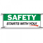 4' x 10' Polyethylene Safety Starts with You! Sign