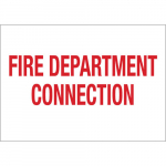 10" x 14" Aluminum Fire Department Connection Sign_noscript