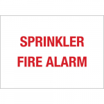10" x 14" Aluminum Sprinkler Fire Alarm Sign_noscript