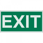 3" x 6" Polystyrene Exit Sign, Green on Glow_noscript