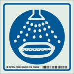 6" x 6" Polyester Start Water Spray Sign, Blue on Glow_noscript