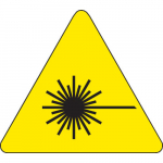 0.5" x 0.5" Vinyl Warning Label, Black on Yellow_noscript