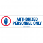3.5" x 12" Polyester Authorized Personnel Only Label_noscript