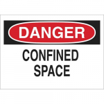 10" x 14" Polystyrene Danger Confined Space Sign_noscript