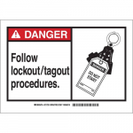 DangerFollow Lockout/Tagout procedures. Sign_noscript