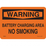 7" x 10" Fiberglass Battery Charging Sign,_noscript