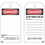 5.75" x 3" Polyester Danger Accident Prevention Tag_noscript