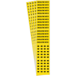 0.25 - 0.75" Pipe Marker "Circulating Water", Yellow