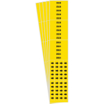 0.25 - 0.75" Pipe Marker "Drain", Vinyl, Yellow