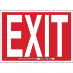 10" x 14" Fiberglass Exit Sign, White on Red_noscript