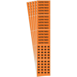 0.25 - 0.75" Pipe Marker "Electric Traced", Orange