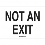 10" x 14" Fiberglass Not An Exit Sign, Black on White_noscript