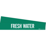 8" Pipe Marker "Fresh Water", Vinyl, Green_noscript