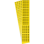0.25 - 0.75" Pipe Marker "Processed Water", Yellow_noscript