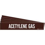 8" Pipe Marker "Acetylene Gas", Vinyl, Brown_noscript