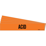 8" Pipe Marker "Acid", Vinyl, Orange_noscript