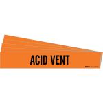 8" Pipe Marker "Acid Vent", Vinyl, Orange_noscript