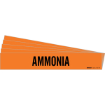 8" Pipe Marker "Ammonia", Vinyl, Orange_noscript