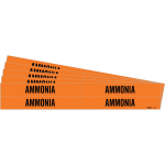 0.75 - 2.375" Pipe Marker "Ammonia", Vinyl, Orange_noscript