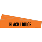 8" Pipe Marker "Black Liquor", Vinyl, Orange_noscript