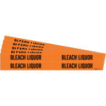 0.75 - 2.375" Pipe Marker "Bleach Liquor", Orange_noscript