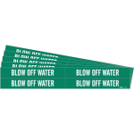 0.75 - 2.375" Pipe Marker "Blow off Water", Green_noscript