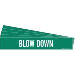 8" Pipe Marker "Blow Down", Vinyl, Green_noscript