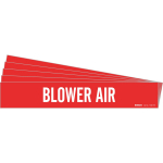 8" Pipe Marker "Blower Air", Vinyl, Red_noscript