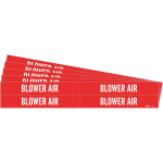 0.75 - 2.375" Pipe Marker "Blower Air", Vinyl, Red_noscript