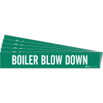 8" Pipe Marker "Boiler Blow Down", Vinyl, Green_noscript