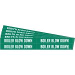 0.75 - 2.375" Pipe Marker "Boiler Blow Down", Green_noscript