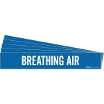 8" Pipe Marker "Breathing Air", Vinyl, Blue_noscript