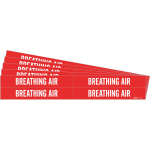 0.75 - 2.375" Pipe Marker "Breathing Air", Vinyl, Red_noscript