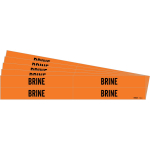 0.75 - 2.375" Pipe Marker "Brine", Vinyl, Orange_noscript