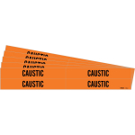 0.75 - 2.375" Pipe Marker "Caustic", Vinyl, Orange_noscript